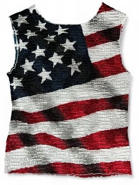 American Flag Crinkle Tank Top